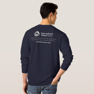 T-shirt IVH à manches longues (logo blanc sur mari