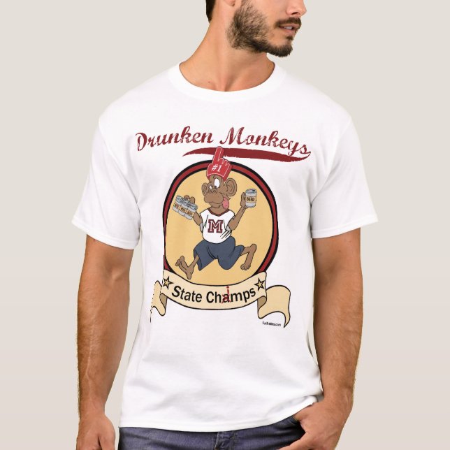 T-shirt ivre de singes (Devant)