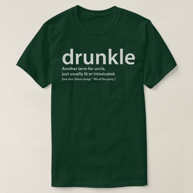 T-shirt ivrogne, Drôle oncle ivre, cadeau pour meilleur on (Design devant)