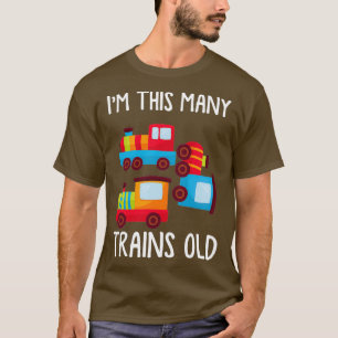 T-shirt Ix27m Ce Trains Vieux 3ème Anniversaire Chemin de