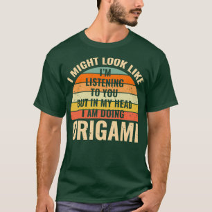 T-shirt Ix27m Ne Pas Écouter Dans Ma Tête Drôle Origami Ca