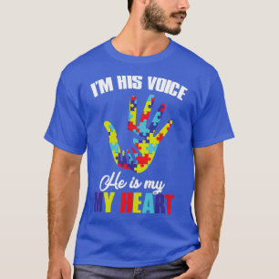 T-shirt Ix27m Sa Voix Il Est Mon Coeur Autisme Maman Autis