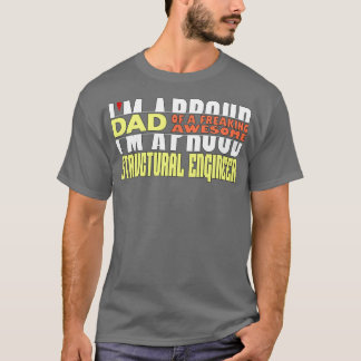 T-shirt Ix27M Un Fier Papa D'Une Flambée Formidable Struct