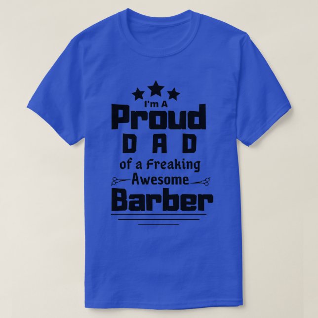 T-shirt Ix27m un papa fier d'un Barberfunn fou (Design devant)