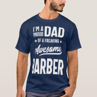 T-shirt Ix27m un papa fier d'un barbier fou