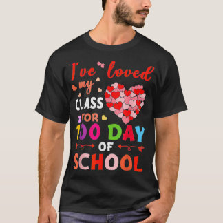 T-shirt Ix27ve A Aimé Ma Classe Pendant 100 Jours D'École 