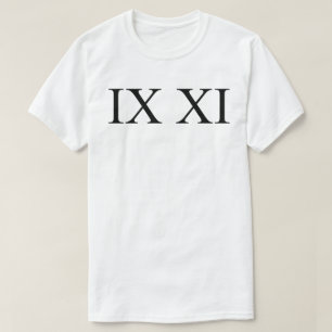 T-shirt IX XI (chiffres romains 9 11)
