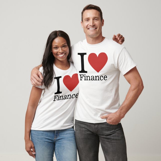 T-shirt J❤️Aime La Finance (Pour Les Employés) PERSONNALIS (Unisexe)