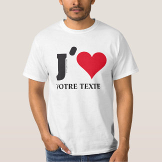 T-SHIRT J´AIME… VOTRE TEXTE