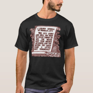 T-shirt J. Citation d'or de Kimball sur la ville de