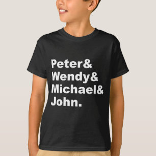 T-shirt J.M. Barrie Peter Pan   Peter Wendy Michael John