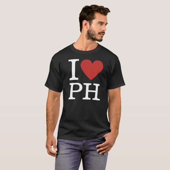 T-shirt J'❤️ PH Philippines Custom Homme (Devant entier)