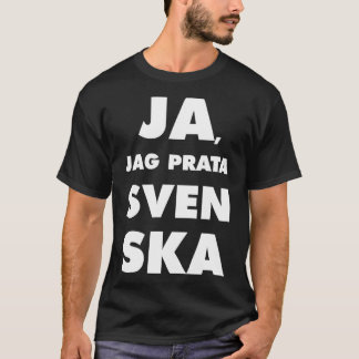 T-shirt Ja Jag Prata Svenska Oui je parle suédois noir bg