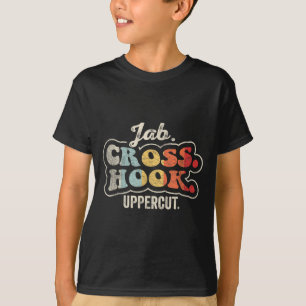 T-shirt Jab Cross Hook Uppercut Boxe Rétro Vintage