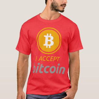 T-shirt J'accepte Bitcoin accepté ici citation 80s nature 
