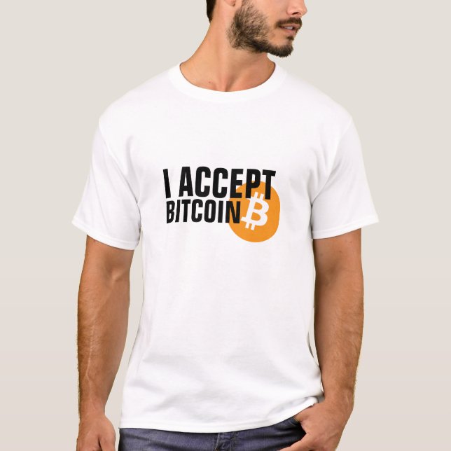 T-shirt J'accepte le Bitcoin (Devant)