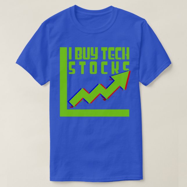 T-shirt J'achète des stocks technologiques (Design devant)