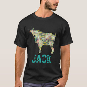 T-shirt Jack Coloré Funky Étrange Chèvre Drôle Art Animali