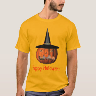 T-shirt Jack-o'-lantern Citrouille sorcier Casquette Hallo