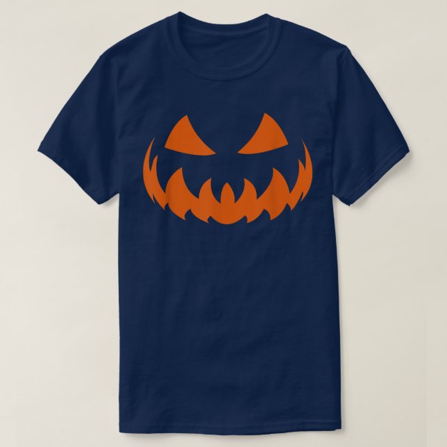 T-shirt Jack-o'-lantern effrayant citrouille Halloween pou (Design devant)