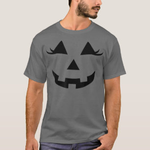 T-shirt Jack-o'-lantern Face Citrouille Halloween Leopard 