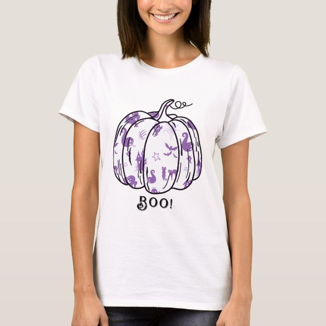 T-shirt Jack-O’Lantern mou et Éffrayant (Devant)