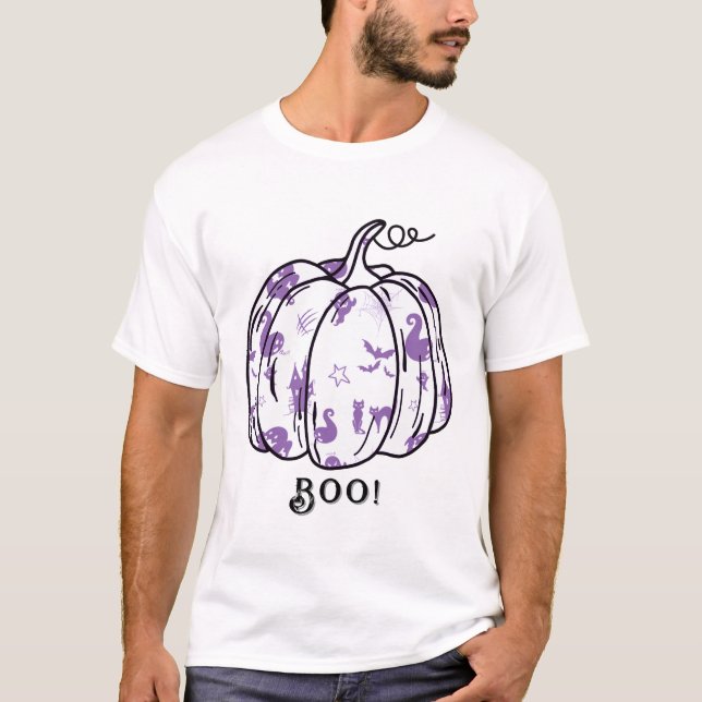 T-shirt Jack-O’Lantern mou et Éffrayant (Devant)