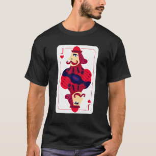 T-shirt Jack Of Hearts Costume Halloween Jouer Cartes