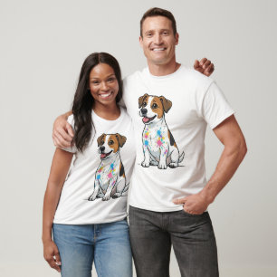 T-shirt Jack Russell joyeux éclaboussure amusante