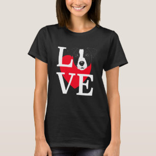 T-shirt Jack Russell Terrier Aimer Coeur mignon Jack Russe