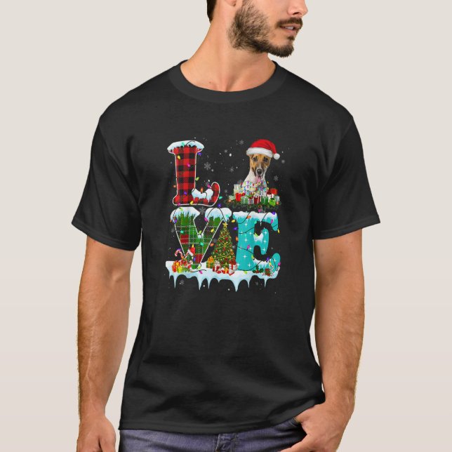 T-shirt Jack Russell Terrier Christmas Tree Light Pajama D (Devant)