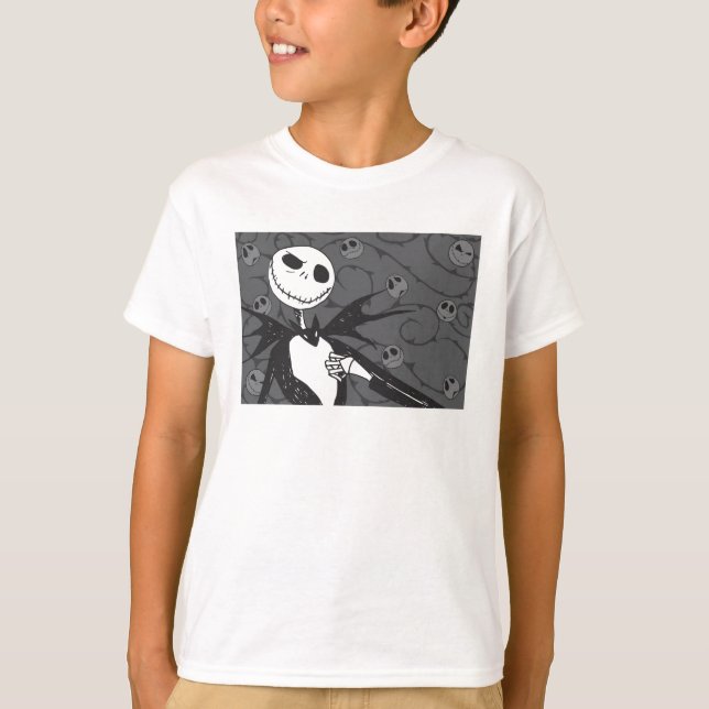 T-shirt Jack Skellington | Arrière - plan de Skellington (Devant)