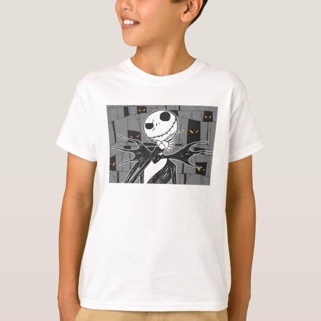 T-shirt Jack Skellington | Éffrayant Arrière - plan oculai (Devant)