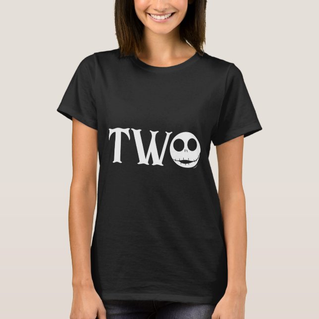 T-shirt Jack Skellington First Birthday Two Baby  (Devant)