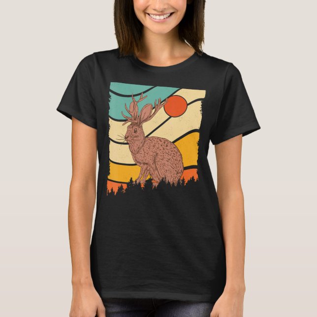 T-shirt Jackrabbit Desert Sunset Mountain Cactus Sunshine  (Devant)