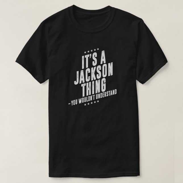 T-shirt Jackson drôle nom de famille drôle (Design devant)