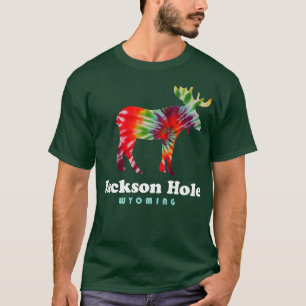 T-shirt Jackson Hole Wyoming Moose Tie Dye Grand Tetons