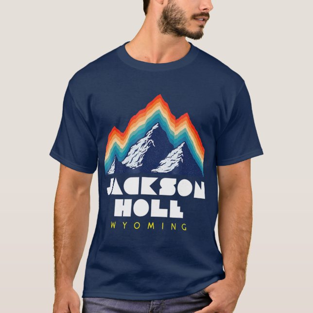 T-shirt Jackson Hole    Wyoming Station de ski des années  (Devant)