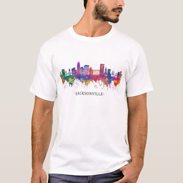 T-shirt Jacksonville Florida Skyline (Devant)