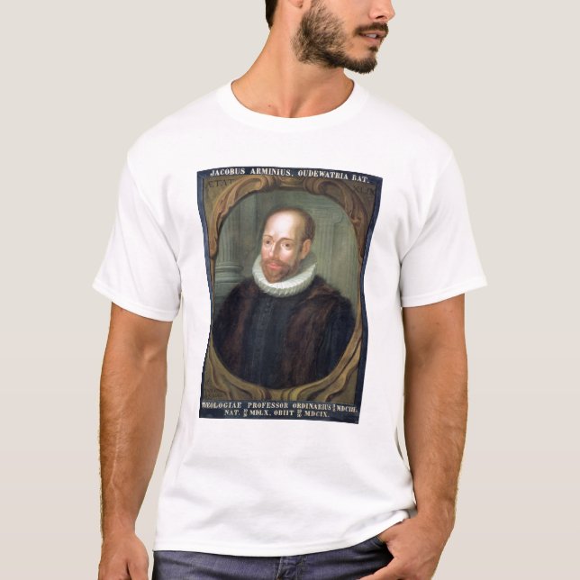 T-shirt Jacobus Arminius, professeur de la théologie (Devant)