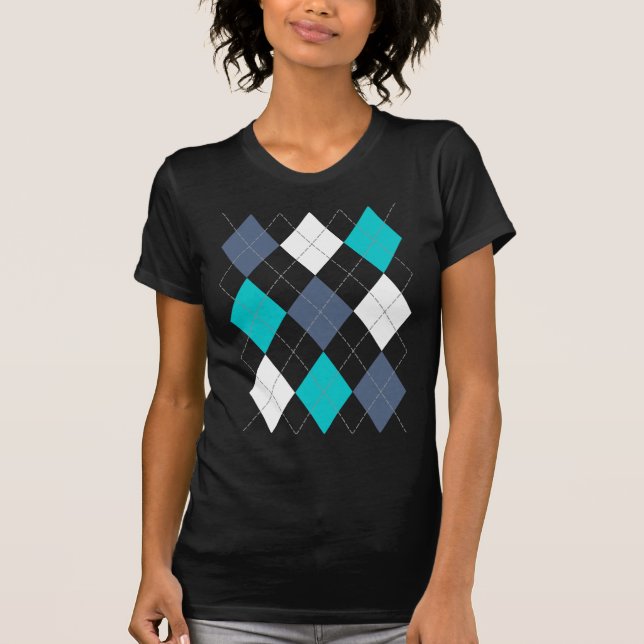 T-shirt Jacquard : Nom de code" chemise bleue "éclectique (Devant)