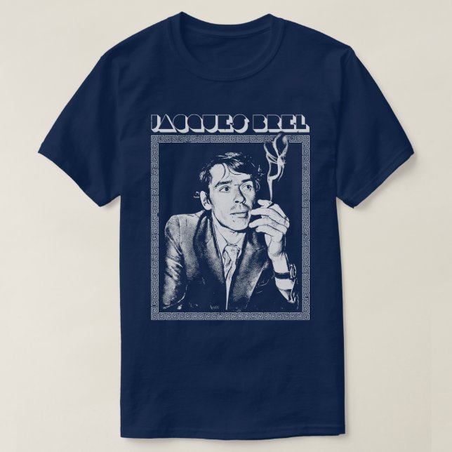 T-shirt Jacques Brel Retro Fan Design 1 (Design devant)