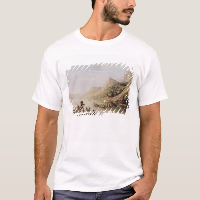 T-shirt Jacques Cartier découvrant le St Lawrence (Devant)