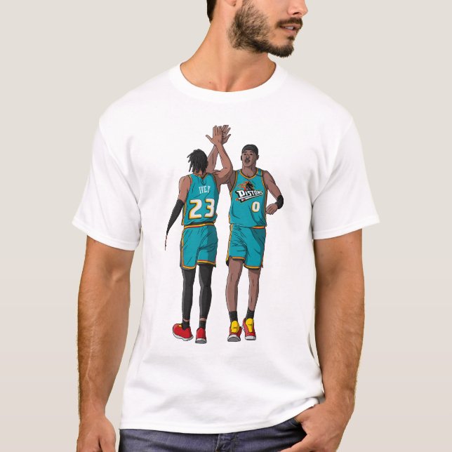 T-shirt Jaden Ivey et Jalen Duren - Basketball de Détroit (Devant)
