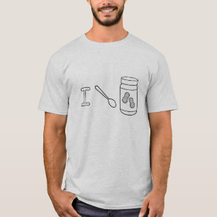 T-shirt J'administre le beurre à la cuillère d'arachide