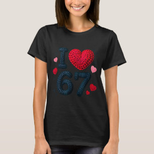 T-shirt J'adore 67 Mignon Confortable 67 Tricot Laine Patr