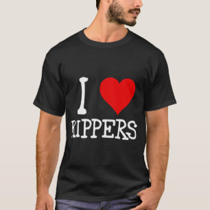 T-shirt J'adore (aime) les kippers amoureux du hareng fumé