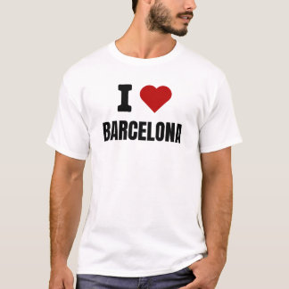 T-shirt J'adore Barcelone - Je cœur Barcelone Espagne
