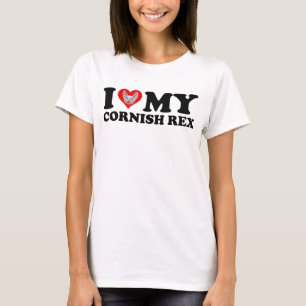 T-shirt J'adore (Cœur) Mon Cornish Rex