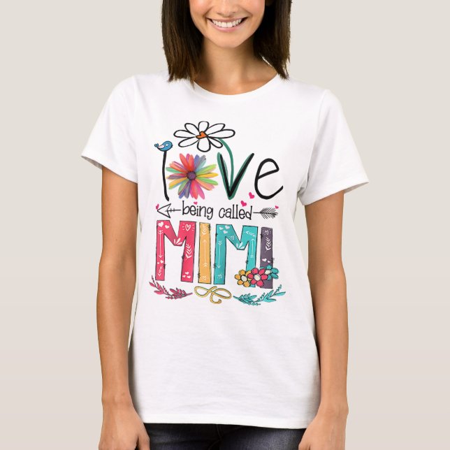 T-shirt J'adore être appelé la Fête des mères de tournesol (Devant)